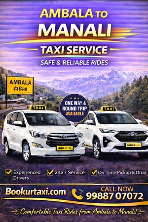 Ambala to Manali Taxi | Booking Starts  - BookUrTaxi