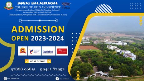 KOVAI KALAIMAGAL EDUCATIONAL TRUST   KOVAI KALAIMAGAL  COLLAGE OF ARTS AND SCIENCE  Vellimalaipattinam, Narasipuram (Post), Thondamuthur (via), Coimbatore, Tamil Nadu, 641046