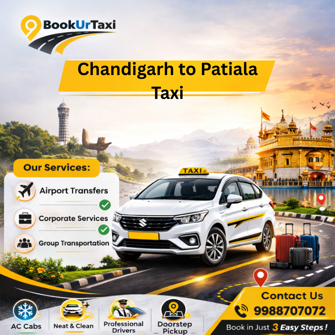 Chandigarh to Patiala Taxi | Booking Start ₹1530 - BookUrTaxi