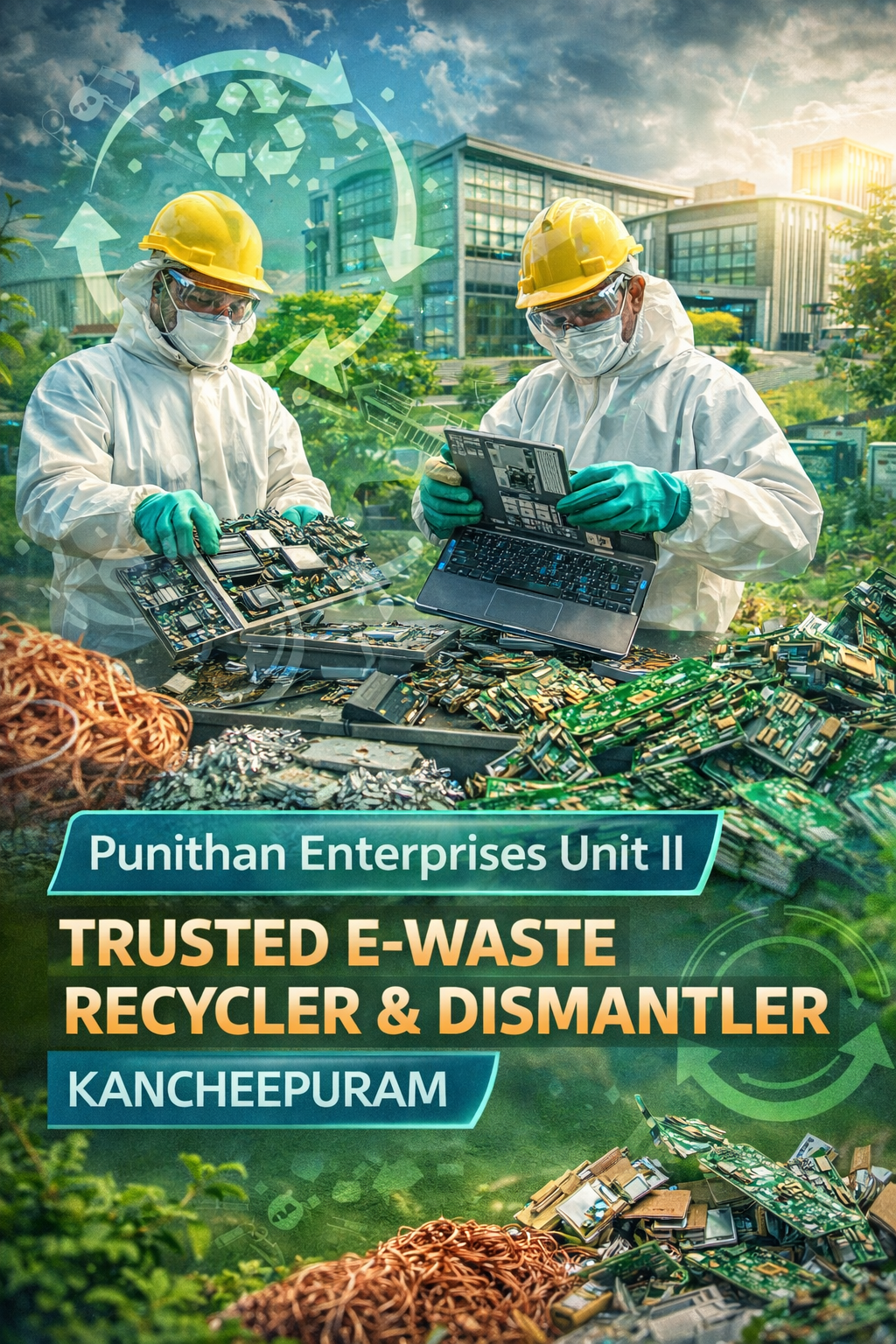 E-Waste Recycling in Kancheepuram - Punithan Enterprises Unit II