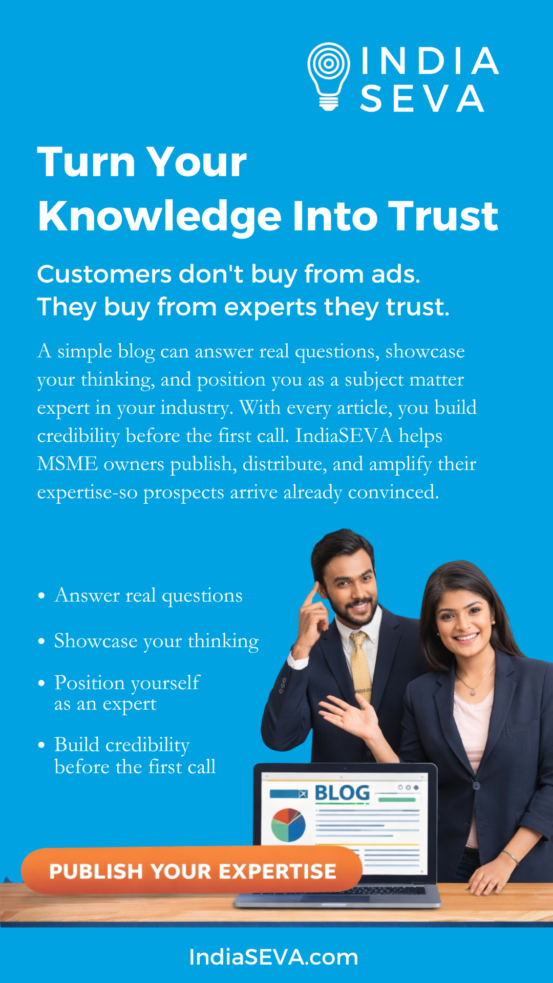 Turn Your Knowledge Into Trust - IndiaSEVA.com