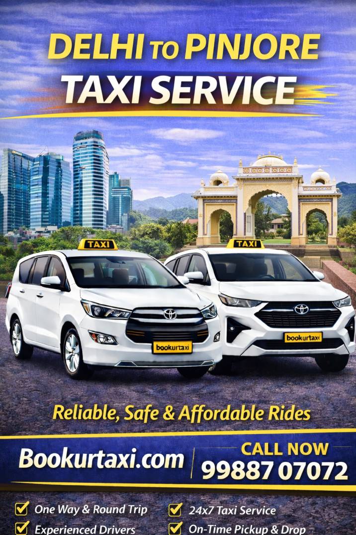Delhi to pinjore taxi | BookUrTaxi -  Cab Booking Now 9₹ Km