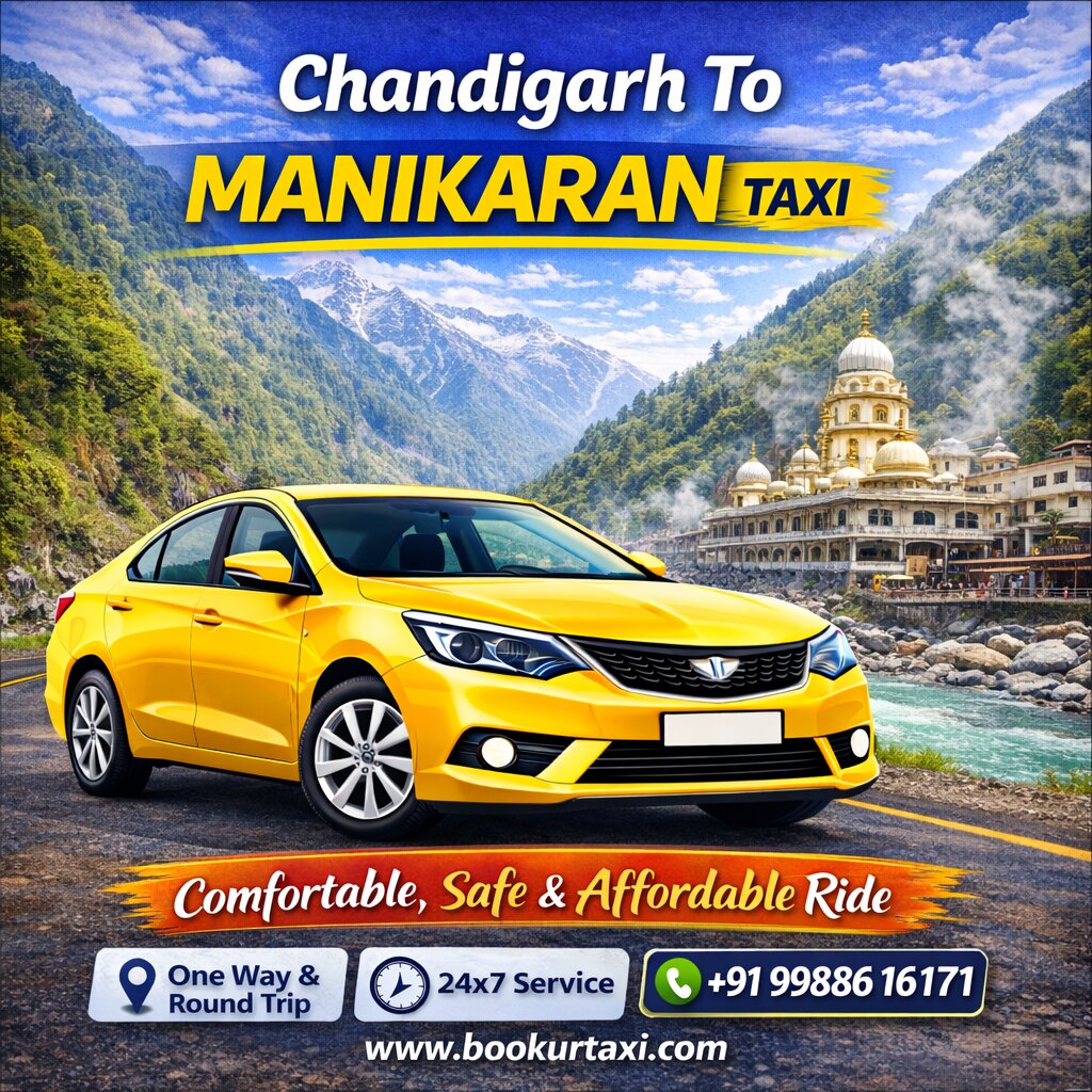 Chandigarh to Manikaran Taxi | Booking Start ₹5525 - BookUrTaxi